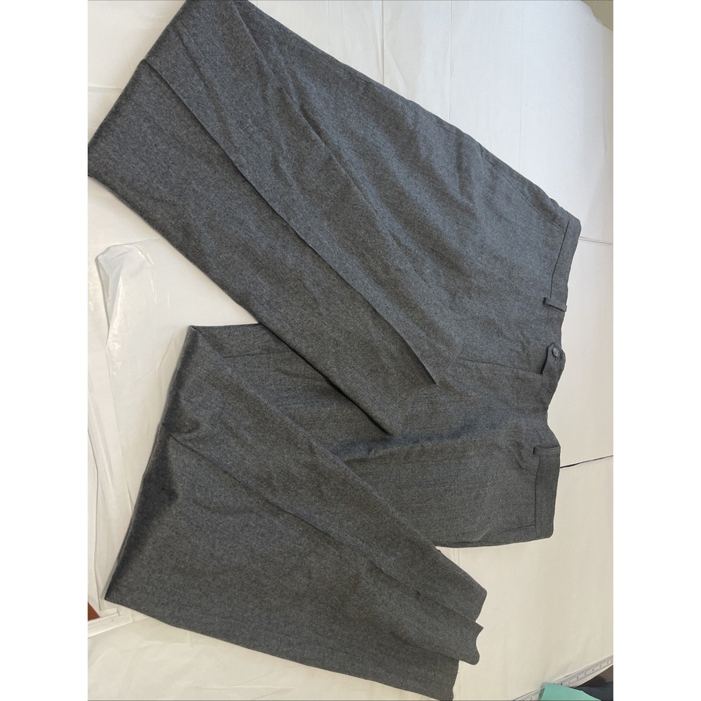 Zignone Reserve Wool‎ Cashmere Dress Pants Charcoal Gray Size 42R UNHEMMED